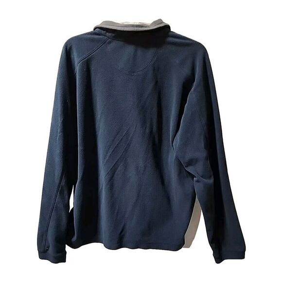 LL Bean 1/4 Zip Polar Fleece Pullover Jacket Men's M Navy Blue Great Condition - Picture 2 of 3